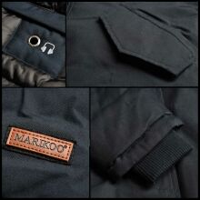Marikoo Karmaa-Princess Damen Parka Winterjacke mit Fellkragen Weinrot-Gr.S