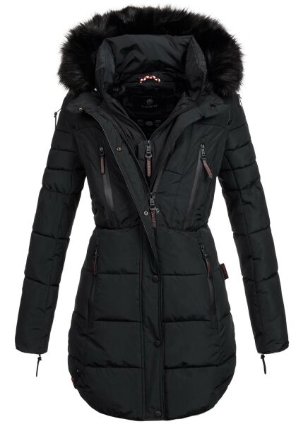 Marikoo Moonshine warm ladies winterjacket parka quilted Schwarz