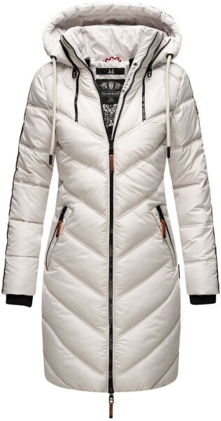 Marikoo Armasa lange Damen Winter Steppjacke Hellgrau Größe XS - Gr. XS
