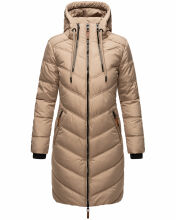 Marikoo Armasa Ladies Winter Quilted Jacket B842 Taupe Grey