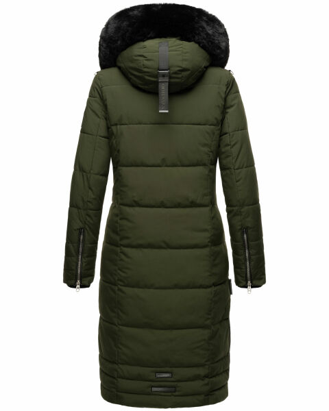 Navahoo Fahmiyaa ladies long hooded winter jacket Olive-Gr.XS