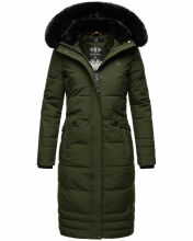 Navahoo Fahmiyaa ladies long hooded winter jacket Olive-Gr.XS