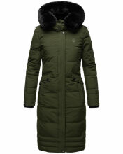 Navahoo Fahmiyaa ladies long hooded winter jacket Olive-Gr.XS