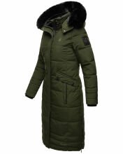 Navahoo Fahmiyaa ladies long hooded winter jacket Olive-Gr.XS