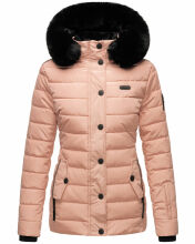 Navahoo Milianaa winter jacket quilted jacket lined hood faux fur Rosa Größe XS - Gr. 34