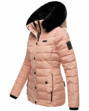 Navahoo Milianaa winter jacket quilted jacket lined hood faux fur Rosa Größe XS - Gr. 34