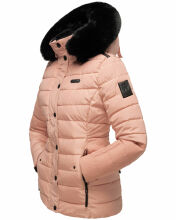 Navahoo Milianaa winter jacket quilted jacket lined hood faux fur Rosa Größe XS - Gr. 34