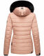 Navahoo Milianaa winter jacket quilted jacket lined hood faux fur Rosa Größe XS - Gr. 34