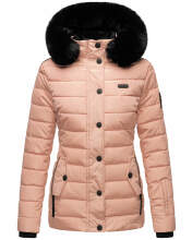 Navahoo Milianaa winter jacket quilted jacket lined hood faux fur Rosa Größe XL - Gr. 42