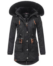 Navahoo Mangala Princess Damen Winter Parka Jacke TeddyfellSchwarz-Gr.S