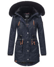 Navahoo Mangala Princess Damen Winter Parka Jacke TeddyfellNavy-Gr.M