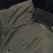 Navahoo Mangala Princess Damen Winter Parka Jacke TeddyfellGrün-Gr.XS