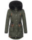 Navahoo Mangala Princess Damen Winter Parka Jacke TeddyfellGrün-Gr.XS