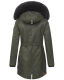 Navahoo Mangala Princess Damen Winter Parka Jacke TeddyfellGrün-Gr.XS