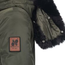 Navahoo Mangala Princess Damen Winter Parka Jacke TeddyfellGr&uuml;n-Gr.S