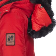 Navahoo Mangala Princess Damen Winter Parka Jacke TeddyfellRot-Gr.S