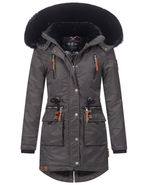 Navahoo Mangala Princess ladies winter parka jacket teddyfell Anthra-Gr.XS