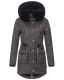 Navahoo Mangala Princess Damen Winter Parka Jacke TeddyfellAnthra-Gr.L