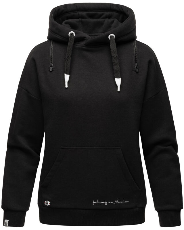 Navahoo Zuckerbärchen Damen Sweatshirt Hoodie Pullover Pulli Sweater Kapuze Schwarz-Gr.XL