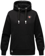 Navahoo Goldfee Damen Sweater mit Kapuze Pullover Sweatshirt Schwarz-Gr.L