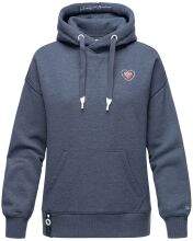 Navahoo Goldfee  ladies sweater hooded pullover sweatshirt Blue-Mel.-Gr.S