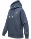 Navahoo Goldfee  ladies sweater hooded pullover sweatshirt Blue-Mel.-Gr.S