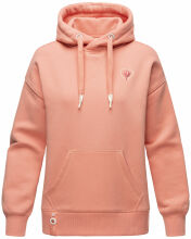 Navahoo Goldfee Damen Sweater mit Kapuze Pullover Sweatshirt Apricot-Gr.XL