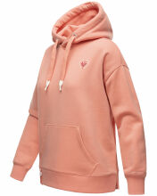 Navahoo Goldfee Damen Sweater mit Kapuze Pullover Sweatshirt Apricot-Gr.XL