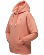 Navahoo Goldfee Damen Sweater mit Kapuze Pullover Sweatshirt Apricot-Gr.XL