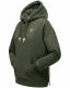 Navahoo Goldfee Damen Sweater mit Kapuze Pullover Sweatshirt Olive-Gr.S