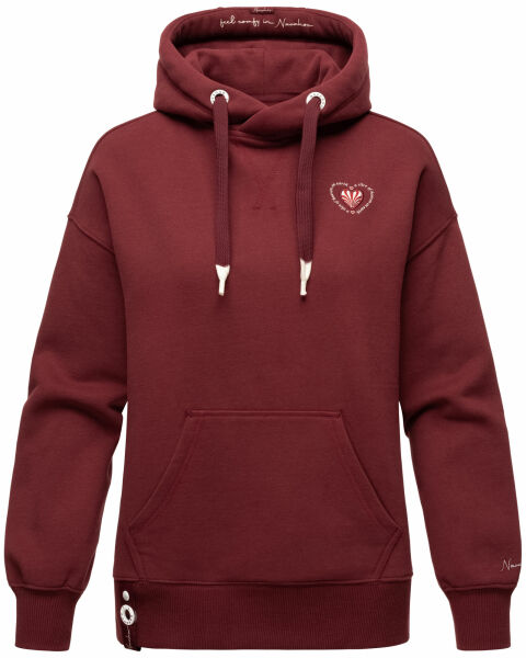 Navahoo Goldfee  ladies sweater hooded pullover sweatshirt Bordeaux-Gr.S