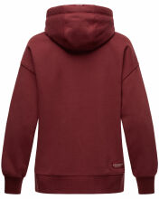 Navahoo Goldfee Damen Sweater mit Kapuze Pullover Sweatshirt Bordeaux-Gr.M