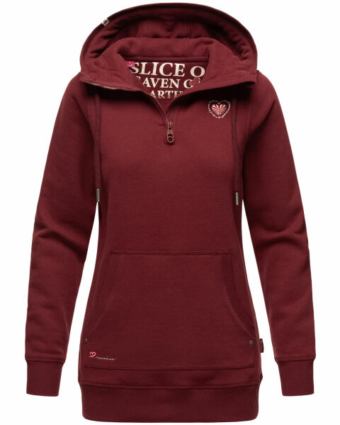 Navahoo Zauberelfe Damen Hoodie Pullover Pulli Sweater mit Kapuze Bordeaux Größe L - Gr. 40