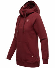 Navahoo Zauberelfe Damen Hoodie Pullover Pulli Sweater mit Kapuze Bordeaux Größe L - Gr. 40