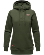 Navahoo Zauberelfe ladies hoodie pullover jumper with hood Olive-Gr.XS