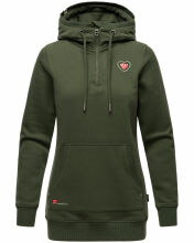 Navahoo Zauberelfe Damen Hoodie Pullover Pulli Sweater mit Kapuze Olive Größe M - Gr. 38