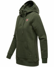 Navahoo Zauberelfe Damen Hoodie Pullover Pulli Sweater mit Kapuze Olive Größe M - Gr. 38