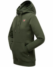 Navahoo Zauberelfe Damen Hoodie Pullover Pulli Sweater mit Kapuze Olive Größe M - Gr. 38