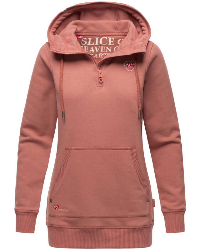 Navahoo Zauberelfe Damen Hoodie Pullover Pulli Sweater mit Kapuze Dunkelrosa