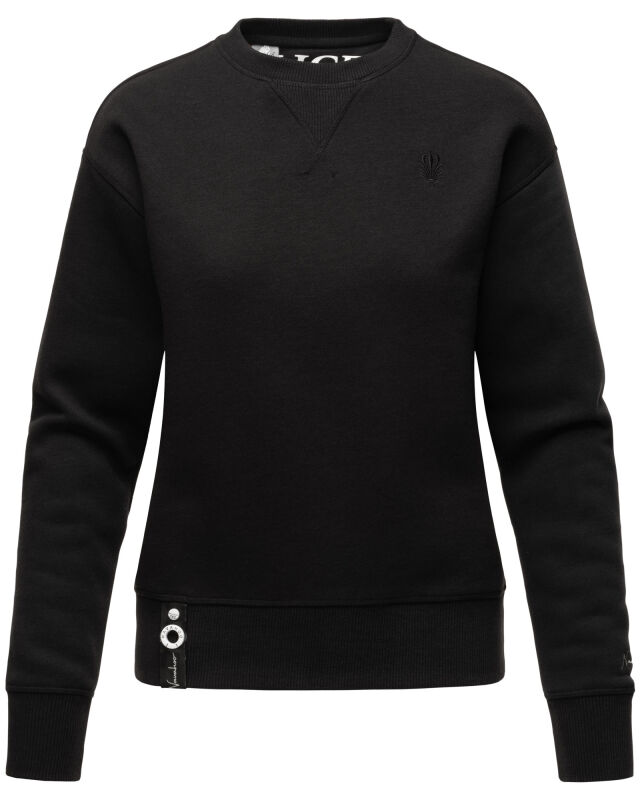 Navahoo Zuckerschnecke Damen Pullover Sweatshirt Pulli Sweater Schwarz