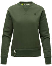 Navahoo Zuckerschnecke Damen Pullover Sweatshirt Pulli Sweater Olive Größe S - Gr. 36
