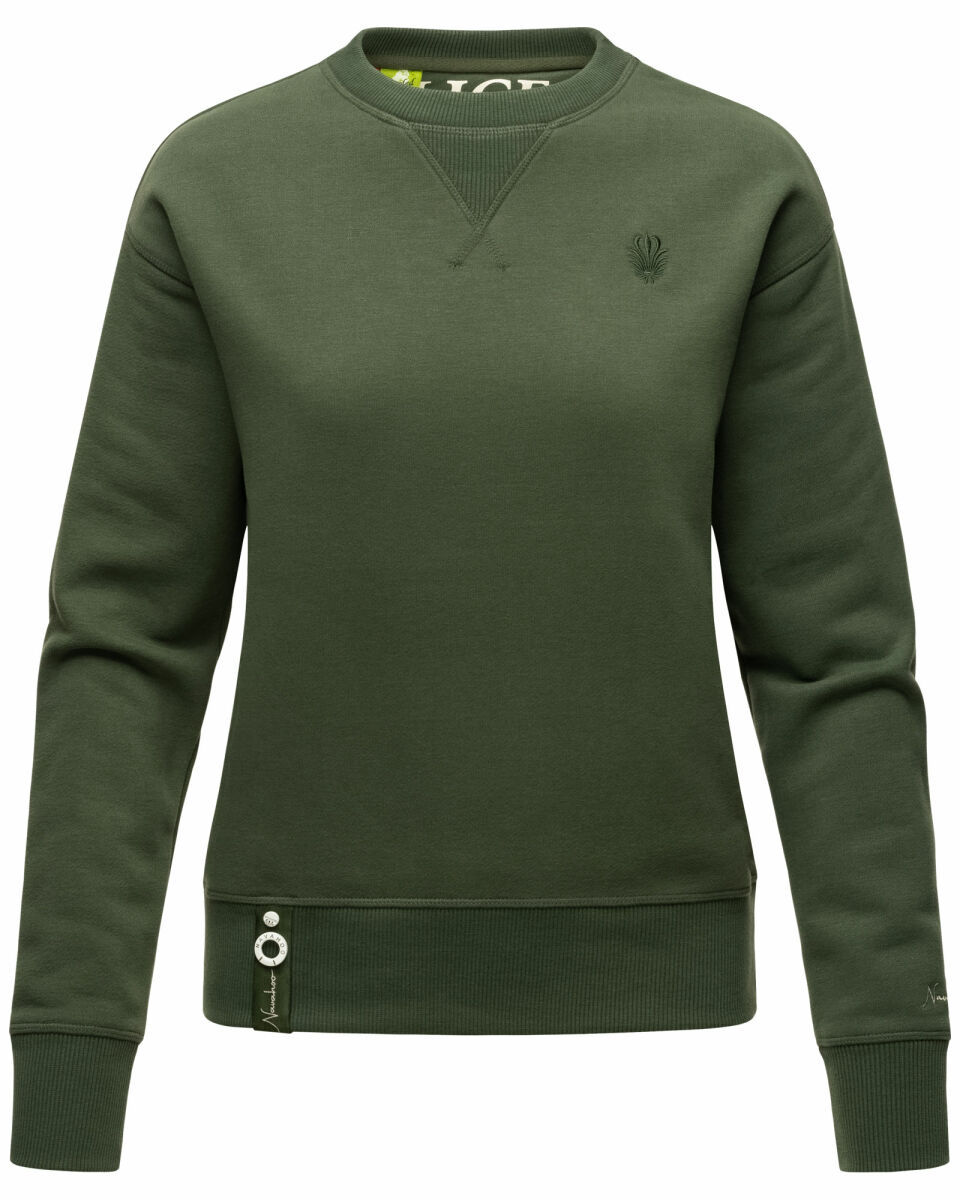 Navahoo Zuckerschnecke Damen Pullover Sweatshirt Pulli Sweater Olive 64 95