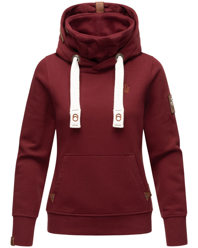 Navahoo Raniaa Damen Sweatshirt Hoodie Pullover Pulli Sweater Kapuze Bordeaux Größe S - Gr. 36