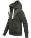 Hooded sweatshirt hoodie pullover sweater D.-Grau-Mel.-Gr.M
