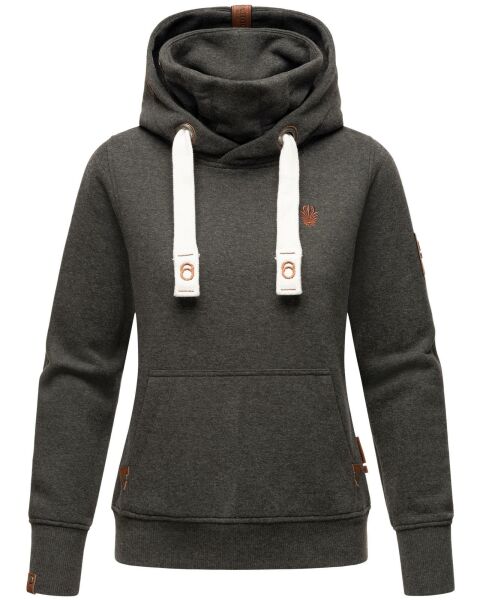 Hooded sweatshirt hoodie pullover sweater D.-Grau-Mel.-Gr.L