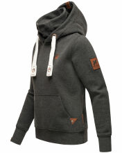 Hooded sweatshirt hoodie pullover sweater D.-Grau-Mel.-Gr.L