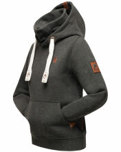 Hooded sweatshirt hoodie pullover sweater D.-Grau-Mel.-Gr.L