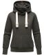 Hooded sweatshirt hoodie pullover sweater D.-Grau-Mel.-Gr.L