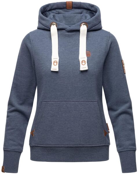 Navahoo Damlaa Damen Kapuzenpullover Sweatshirt Hoodie Dusty Blue - Melange Größe XS - Gr. 34
