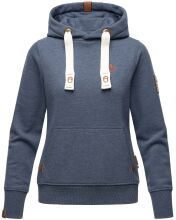 Navahoo Damlaa Damen Kapuzenpullover Sweatshirt Hoodie Dusty Blue - Melange Größe XS - Gr. 34